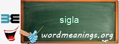 WordMeaning blackboard for sigla